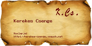 Kerekes Csenge névjegykártya